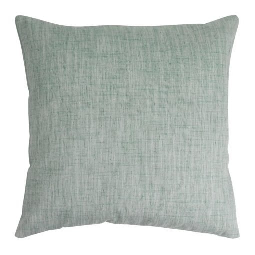 Photo of cotton linen blend mint cushion cover in basil green colour