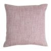 Image of polyester linen cushion cover in indian red colour
