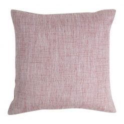 Image of polyester linen cushion cover in indian red colour