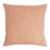 Image of square coral cushion in orange sherbet colour