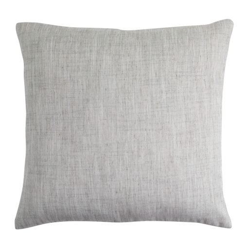 Image of square cotton linen cushion cover in stone grey colour