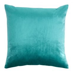 Image of velvet linen cushion cover in spearmint colour