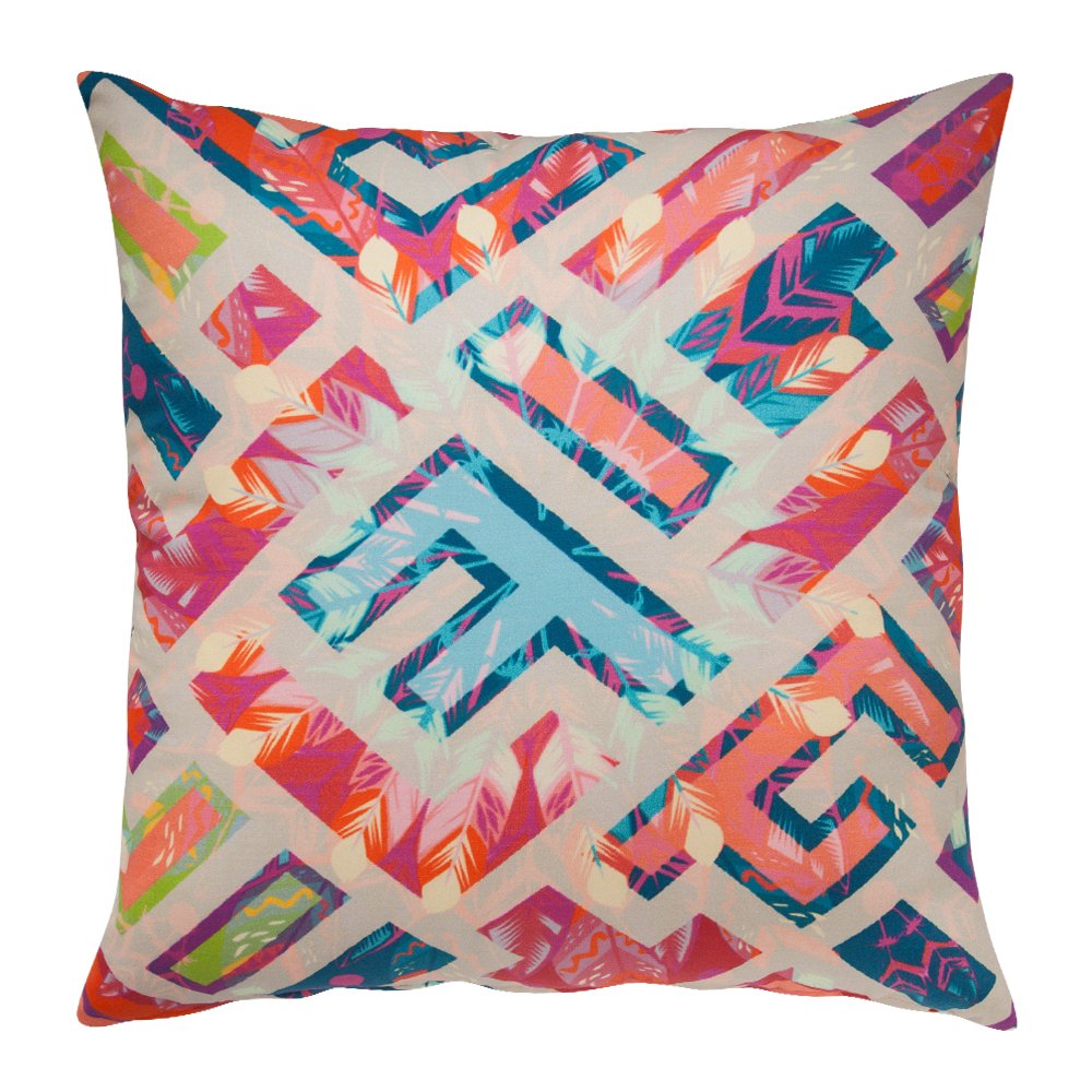 Image of colourful outdoor cushion cover made of outdoor cotton material