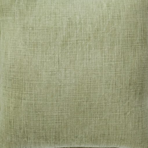 Close up photo of green indoor cotton cushion cover