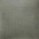 Close up photo of grey cushion cover made of knit material