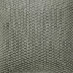 Close up photo of grey cushion cover made of knit material