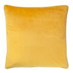 Photo of 55cm velvet cushion cover in gold mustard colour