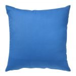 Image of blue cushion made of outdoor cotton material