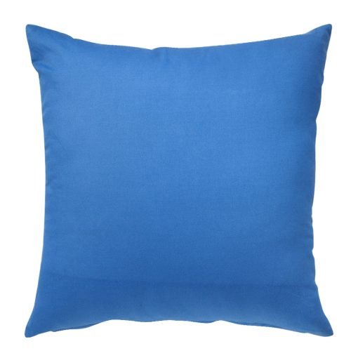 Image of blue cushion made of outdoor cotton material