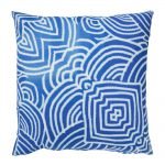 Photo of mediterranean blue outdoor cotton cushion cover
