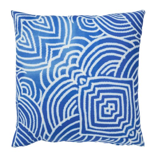 Photo of mediterranean blue outdoor cotton cushion cover