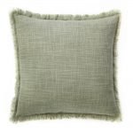 Image of green indoor cushion made of cotton fabric