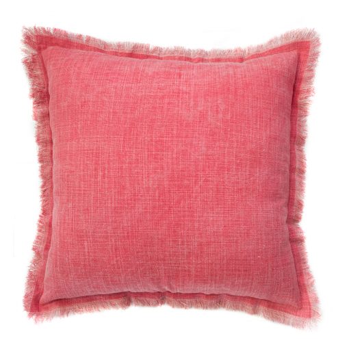 Image of red indoor cotton cushion