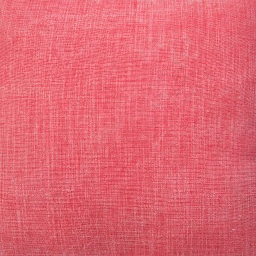 Close up image of red indoor cushion cover made of cotton fabric