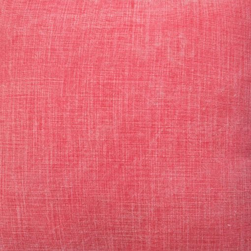 Close up image of red indoor cushion cover made of cotton fabric