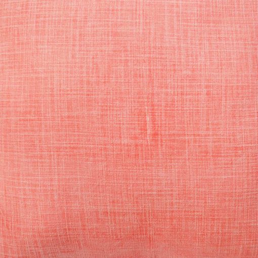 Close up photo of salmon orange indoor cushion cover made of cotton fabric