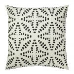 Image of black and white outdoor cushion with tribal star design
