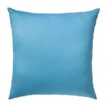 Photo of cornflower blue outdoor cushion cover made of outdoor cotton fabric