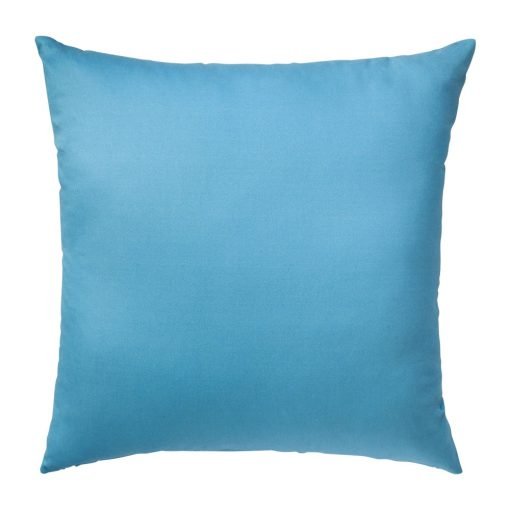 Photo of cornflower blue outdoor cushion cover made of outdoor cotton fabric