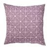 Image of pink geometric outdoor cotton cushion