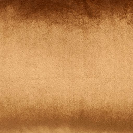 Close up photo of velvet linen rectangular cushion cover in walnut brown colour