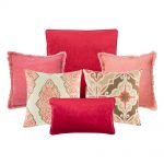 Image of 6 cushion cover collection in shades of red