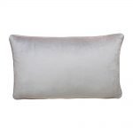 Image of grey rectangular velvet cushion