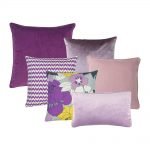 Image of 6 cushion cover collection in plum, purple and lilac colours