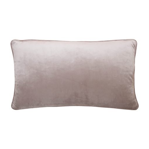 Image of oyster velvet cushion in rectangular shape