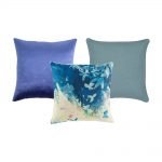 Photo of 3 cushion collection in shades of blue