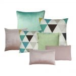 Photo of 7 cushion cover collection in sage green and blush pink colours