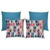 Bright coloured outdoor cushion set made of UV resistant fabric