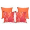 Vibrant cushion collection of 4 coral orange cushion covers