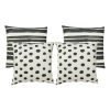4 outdoor cushion collection with stripes and polka dot design