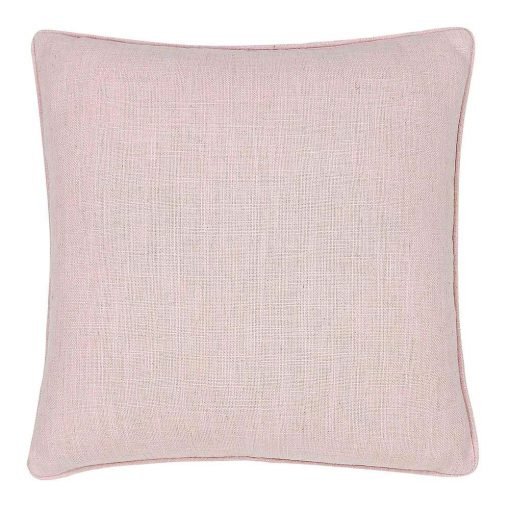 Image of baby pink cushion made of polyester fabric