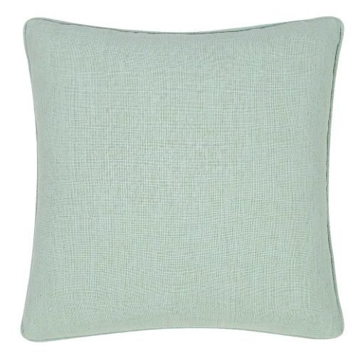 Image of mint cushion cover made of polyester fabric