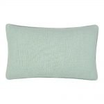 Photo of mint rectangular cushion cover made of polyester fabric