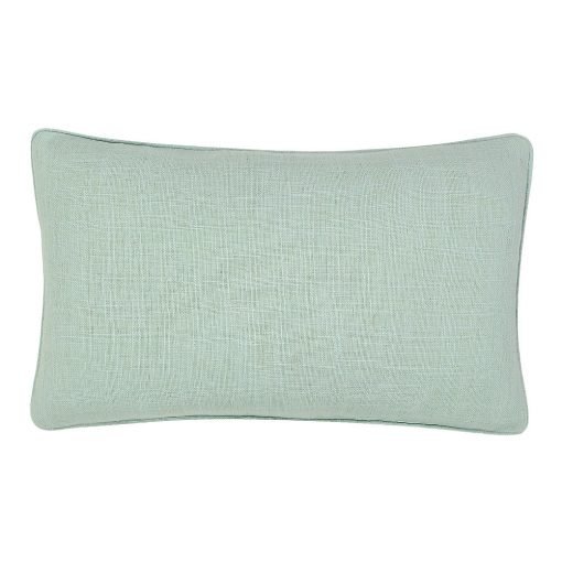 Photo of mint rectangular cushion cover made of polyester fabric