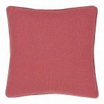 Photo of polyester cushion cover in watermelon red colour