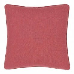 Photo of polyester cushion cover in watermelon red colour