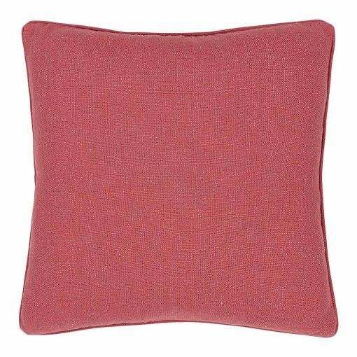 Photo of polyester cushion cover in watermelon red colour