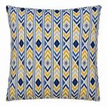 Brightly coloured Aztec-inspired cushion cover in 45cm x 45cm size