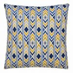 Brightly coloured Aztec-inspired cushion cover in 45cm x 45cm size