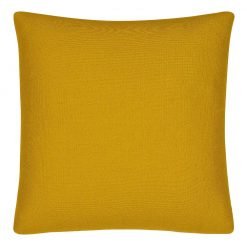 Bright mustard coloured cushion cover in 45cm x 45cm size