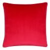 Image of cushion cover made of red velvet material