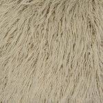 Closeup Image of 45cm x 45cm Ecru Square Fur Cushion Cover