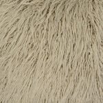 Closeup Image of 45cm x 45cm Ecru Square Fur Cushion Cover