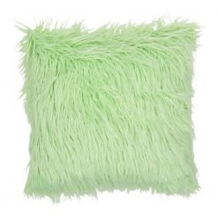 45 x 45 Square light Green Fur Cushion Cover