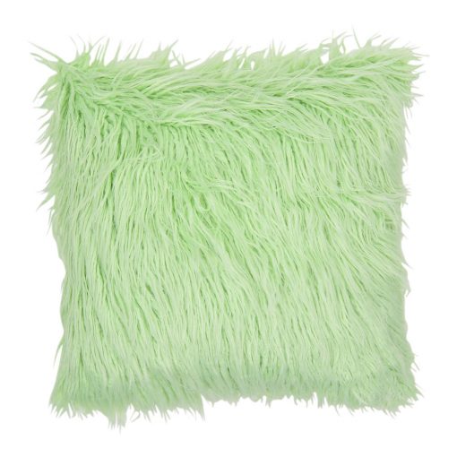 45 x 45 Square light Green Fur Cushion Cover