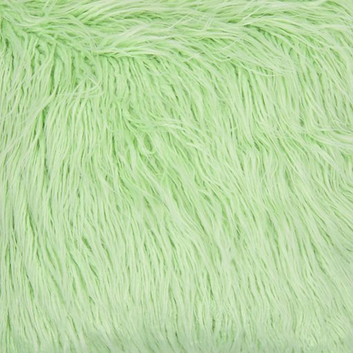 45 x 45 Square Green Fur Cushion Cover Closeup